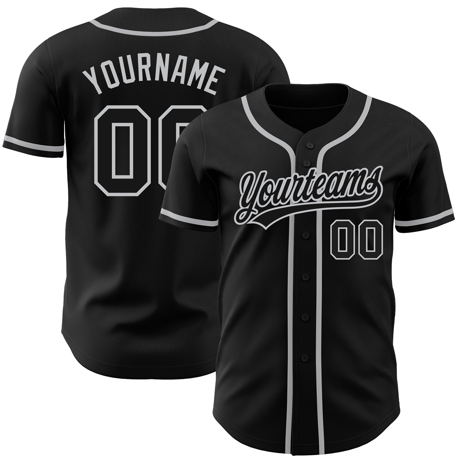 Personalized Black Gray Baseball Jersey for Men, Custom Name & Number 14 Personalized Black Black-Gray Baseball Jersey 14