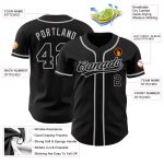 Personalized Black Gray Baseball Jersey for Men, Custom Name & Number 14 Personalized Black Black-Gray Baseball Jersey 14