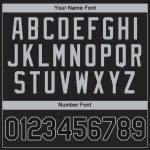Personalized Black Gray Baseball Jersey for Men - Custom Team Apparel Personalized Black Black-Gray Baseball Jersey 3