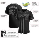 Personalized Black Gray Baseball Jersey for Adults and Kids Personalized Black Black-Gray Baseball Jersey 4