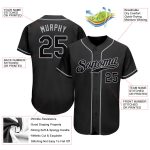 Personalized Black Gray Baseball Jersey for Men Women Kids - Custom Name & Number Personalized Black Black-Gray Baseball