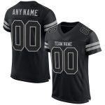 Personalized Black Gray Mesh Football Jersey for Men and Women Personalized Black Black-Gray Mesh Football Jersey