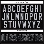 Custom Team Name and Number Personalized Black-Gray Performance T-Shirt Personalized Black Black-Gray Performance T-Shirt