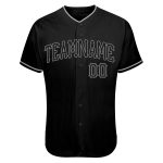Personalized Black Gray Skull Baseball Jersey for Men - Fashion Sportswear Personalized Black Black-Gray Skull Fashion Baseball