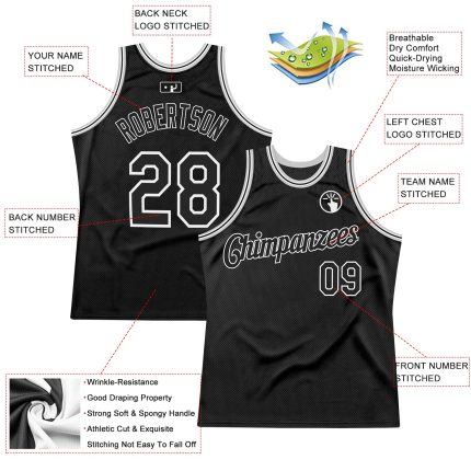Personalized Black Gray Throwback Basketball Jersey for Men and Women Personalized Black Black-Gray Throwback Basketball
