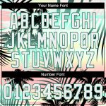 Personalized 3D Tropical Palm Leaves Baseball Jersey in Black and Kelly Green Personalized Black Black-Kelly Green 3D Tropical
