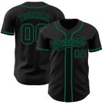 Personalized Black Kelly Green Authentic Baseball Jersey for Men and Women Personalized Black Black-Kelly Green Authentic