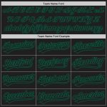Personalized Black and Kelly Green Baseball Jersey for Men and Women Personalized Black Black-Kelly Green Baseball Jersey