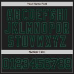 Personalized Black and Kelly Green Baseball Jersey for Men and Women Personalized Black Black-Kelly Green Baseball Jersey