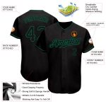 Personalized Black Kelly Green Baseball Jersey for Men and Women - Custom Sportswear Personalized Black Black-Kelly Green