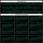 Personalized Black Kelly Green Performance Golf Polo Shirt for Men, Custom Design Personalized Black Black-Kelly Green Performance