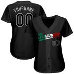 Personalized Black and Kelly Green Fashion Baseball Jersey for Men and Women Personalized Black Black-Kelly Green Split Fashion