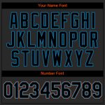 Custom Personalized Black and Light Blue Authentic Baseball Jersey with Team Name and Number Personalized Black Black-Light