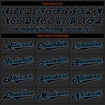 Custom Personalized Black and Light Blue Authentic Baseball Jersey with Team Name and Number Personalized Black Black-Light