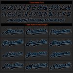 Personalized Black Light Blue Baseball Jersey for Men and Women - Custom Team Apparel Personalized Black Black-Light Blue