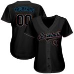 Personalized Black Light Blue Baseball Jersey for Men and Women - Custom Team Apparel Personalized Black Black-Light Blue