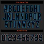 Personalized Black Light Blue Baseball Jersey for Men and Women - Custom Team Apparel Personalized Black Black-Light Blue