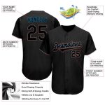 Personalized Black Light Blue Baseball Jersey for Men and Women - Custom Team Apparel Personalized Black Black-Light Blue