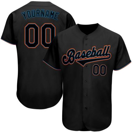 Personalized Black Light Blue Baseball Jersey for Men and Women - Custom Team Apparel Personalized Black Black-Light Blue