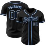 Personalized Black Light Blue Baseball Jersey for Men, Women, Kids - Custom Name and Number Available Personalized Black
