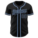 Personalized Black Light Blue Baseball Jersey for Men, Women, Kids - Custom Name and Number Available Personalized Black