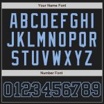 Personalized Black Light Blue Baseball Jersey for Men, Women, Kids - Custom Name and Number Available Personalized Black