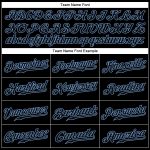 Personalized Black and Light Blue Baseball Jersey for Men and Women Personalized Black Black-Light Blue Baseball Jersey