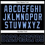 Personalized Black and Light Blue Baseball Jersey for Men and Women Personalized Black Black-Light Blue Baseball Jersey