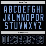 Personalized Black Light Blue Hockey Jersey - Custom Sports Apparel Personalized Black Black-Light Blue Hockey Jersey