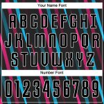 Custom Personalized Black Light Blue Pink Soccer Jersey with Name & Number - Sublimation Team Uniform Personalized Black