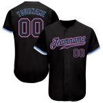 Custom Name and Number Personalized Black Light Blue Pink White Authentic Baseball Jersey for Your Team Personalized Black