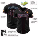 Personalized Black Light Blue Red Baseball Jersey - Custom Team Apparel Personalized Black Black Light Blue-Red Baseball