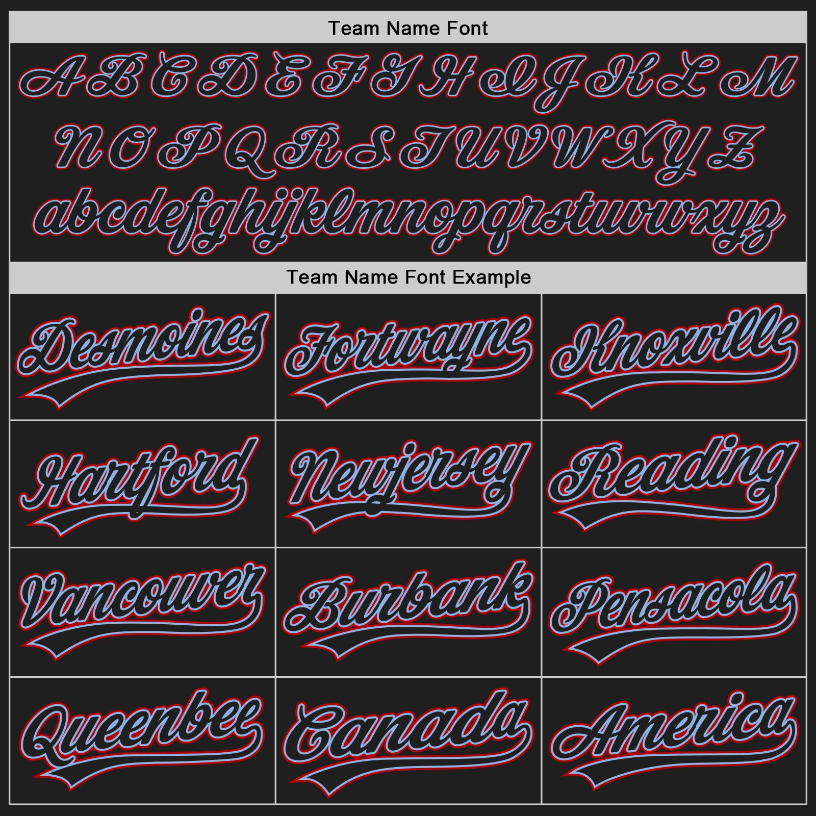 Personalized Black Light Blue Red Baseball Jersey - Custom Team Apparel Personalized Black Black Light Blue-Red Baseball - Image 4