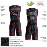Personalized Black Light Blue Basketball Jersey Sublimation Round Neck Suit Personalized Black Black-Light Blue Round Neck