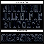 Personalized Black Blue Sleeveless Baseball Jersey for Men and Women Personalized Black Black-Light Blue Sleeveless Baseball