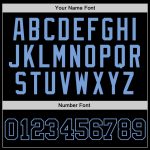 Personalized Black Light Blue Throwback Basketball Jersey for Men and Women Personalized Black Black-Light Blue Throwback