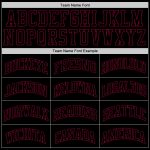 Personalized Black Maroon Throwback Basketball Jersey for Men Women Personalized Black Black-Maroon Throwback Basketball