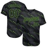 Personalized 3D Black Neon Green Baseball Jersey for Men and Women Personalized Black Black-Neon Green 3D Baseball Jersey