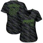 Personalized 3D Black Neon Green Baseball Jersey for Men and Women Personalized Black Black-Neon Green 3D Baseball Jersey