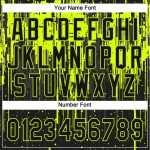 Custom Name and Number Unisex Softball Jersey - Personalized 3D Pattern in Black and Neon Green, Two-Button Design Personalized