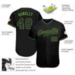 Personalized Black Neon Green Baseball Jersey - Customizable Team Apparel Personalized Black Black-Neon Green Baseball Jersey