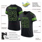 Custom Name and Number Black Neon Green Mesh Football Jersey - Personalized Team Jersey Personalized Black Black-Neon Green