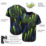 Custom Neon Green-Royal 3D Pattern Baseball Jersey - Personalized Authentic Team Jersey with Name and Number Personalized