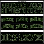 Personalized Black Neon Green Basketball Shorts for Men - Throwback Style Personalized Black Black-Neon Green Throwback Basketball