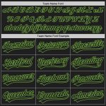 Personalized Black Neon Green Unisex Softball Jersey - Two-Button Design for Comfort and Style Personalized Black Black-Neon