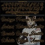 Personalized Astronaut Baseball Jersey with Custom Name & Number, Black-Old Gold 3D Pattern Design Personalized Black Black-Old
