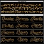 Personalized Black Authentic Baseball Jersey with Old Gold Accents Personalized Black Black-Old Gold Authentic Baseball Jersey