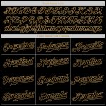 Custom Name Number Black Old Gold Authentic Baseball Jersey Personalized Team Apparel Personalized Black Black-Old Gold Authentic