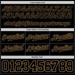 Personalized Authentic Skull Fashion Baseball Jersey - Custom Name & Number - Black and Old Gold Personalized Black Black-Old