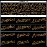Custom Black and Old Gold Basketball Jersey with Personalized Name and Number - Authentic Throwback Design Personalized Black